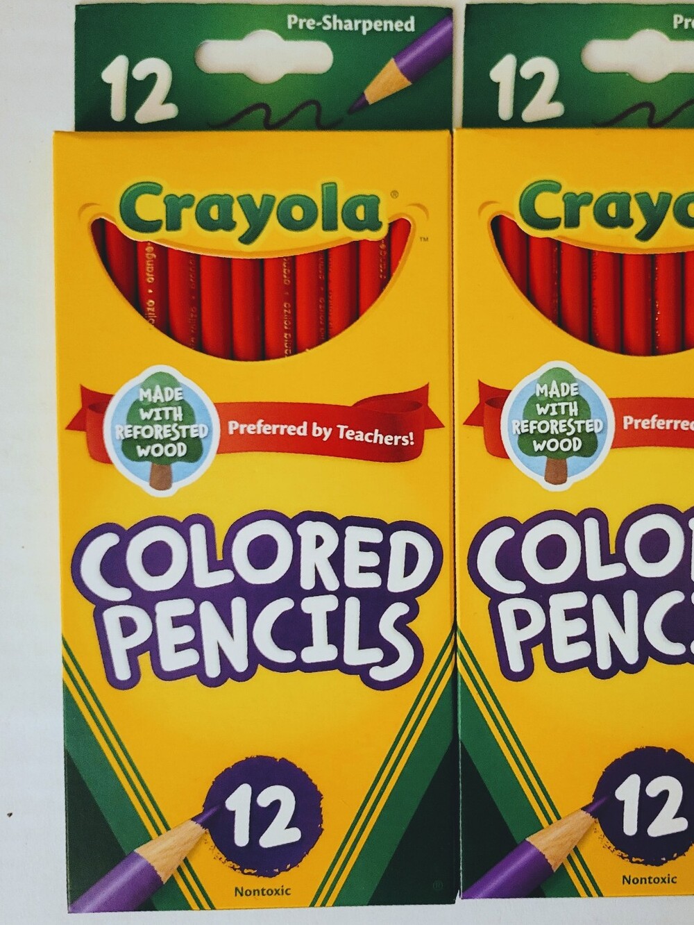12ct Crayola Colored Pencils (Red Orange) Single Color Bulk Lot